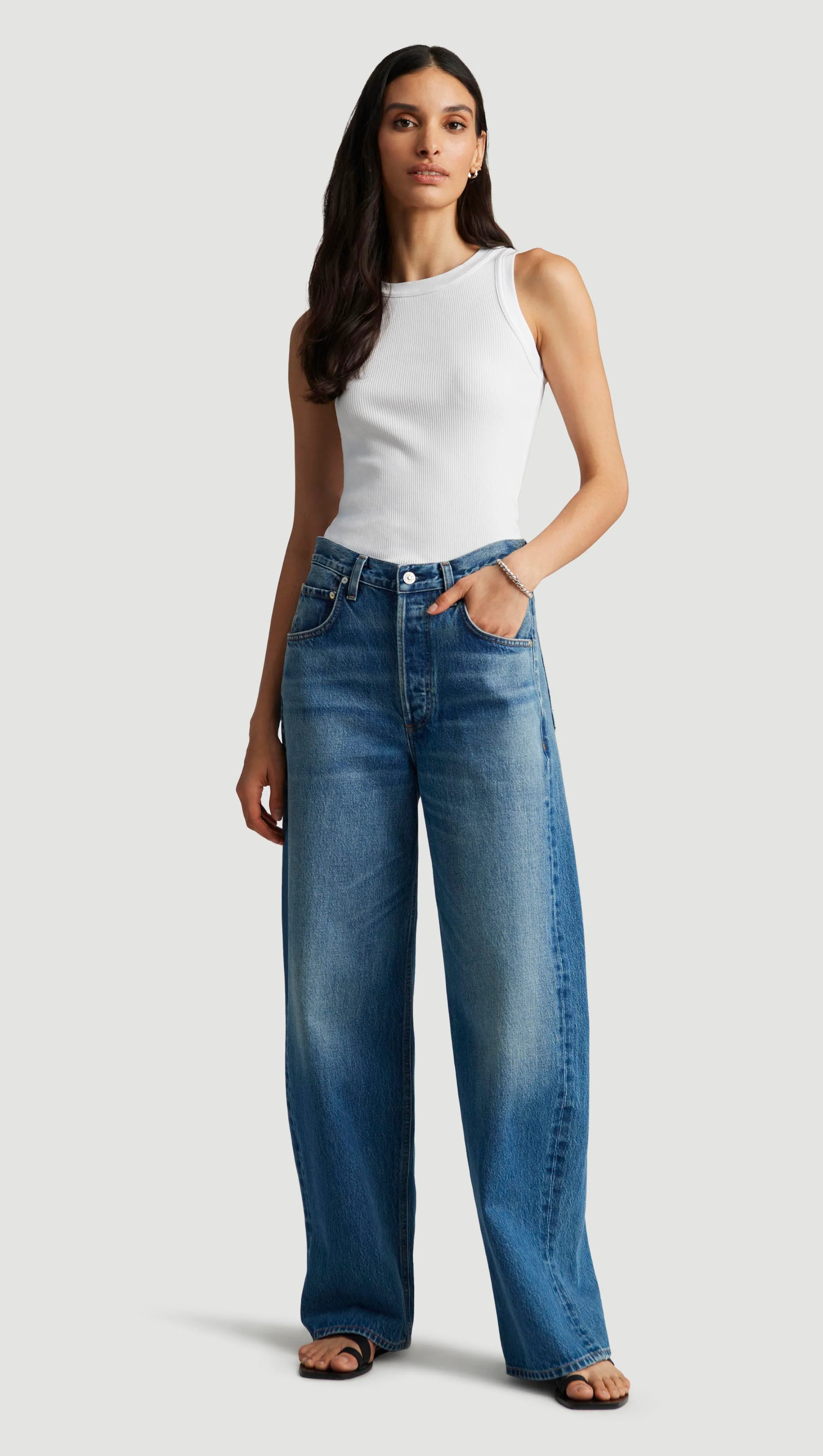 Ayla Baggy in Regenerative Cotton | Women's Denim | Argent | Argent