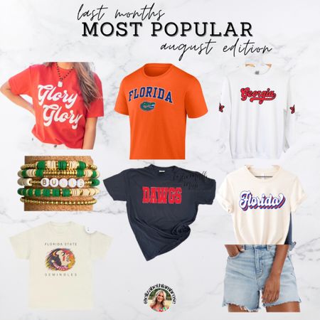 Most Popular: August! 
Everyone is getting ready for football season in the south! 
If you haven’t already, here’s some inspo from what others have bought! I’ll link others as well! 

#georgia #dawgs #gators #florida #uga #uf #bulls #usf #southflorida #footballseason #football #sec #acc #seminoles #noles #fsu #floridastate 