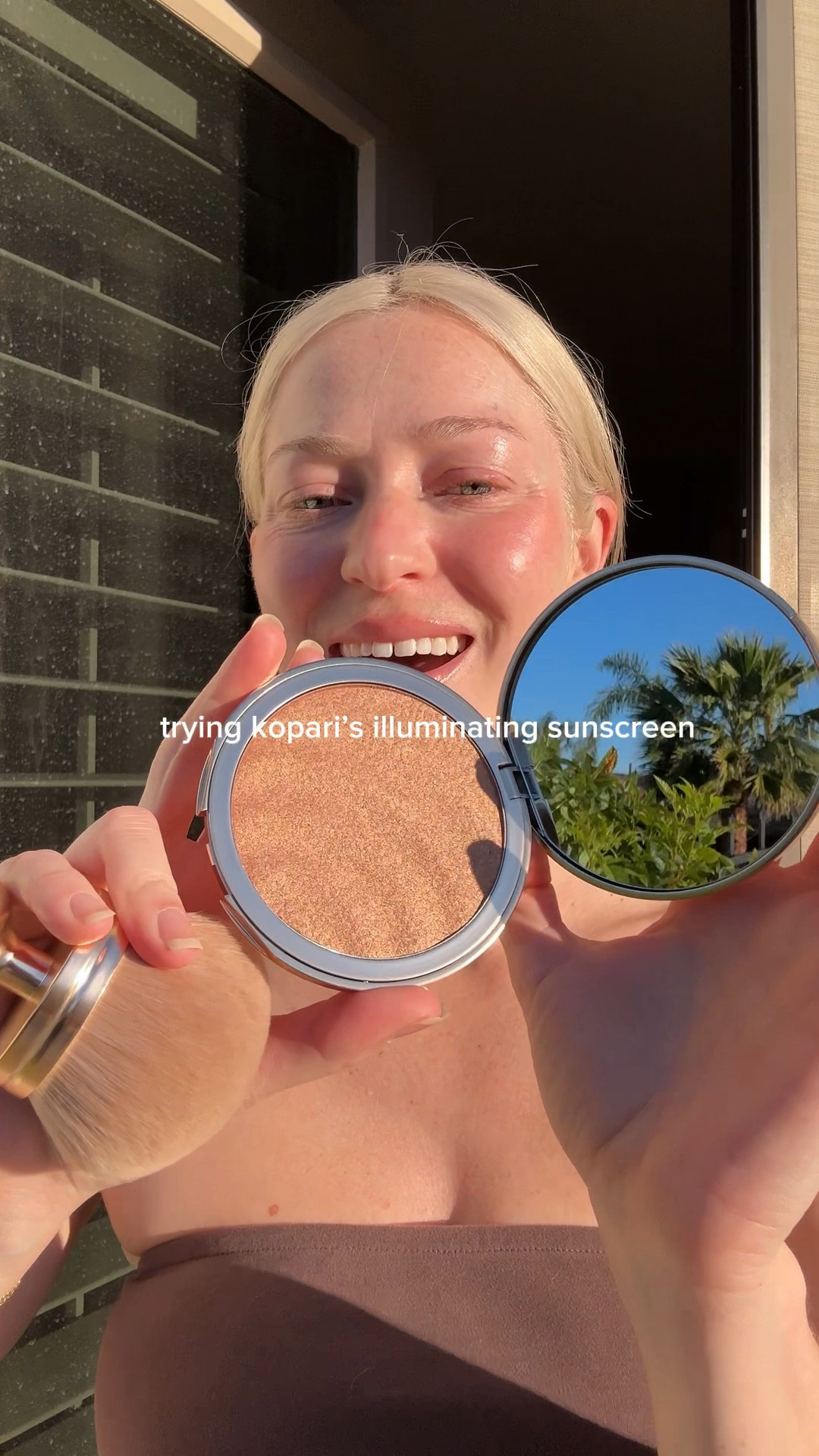 bronzer but with spf!! Kopari knows what the gorlsss want 

sunscreen, bronzy makeup, body glow 

#LTKselfcare #LTKdayinmylife
