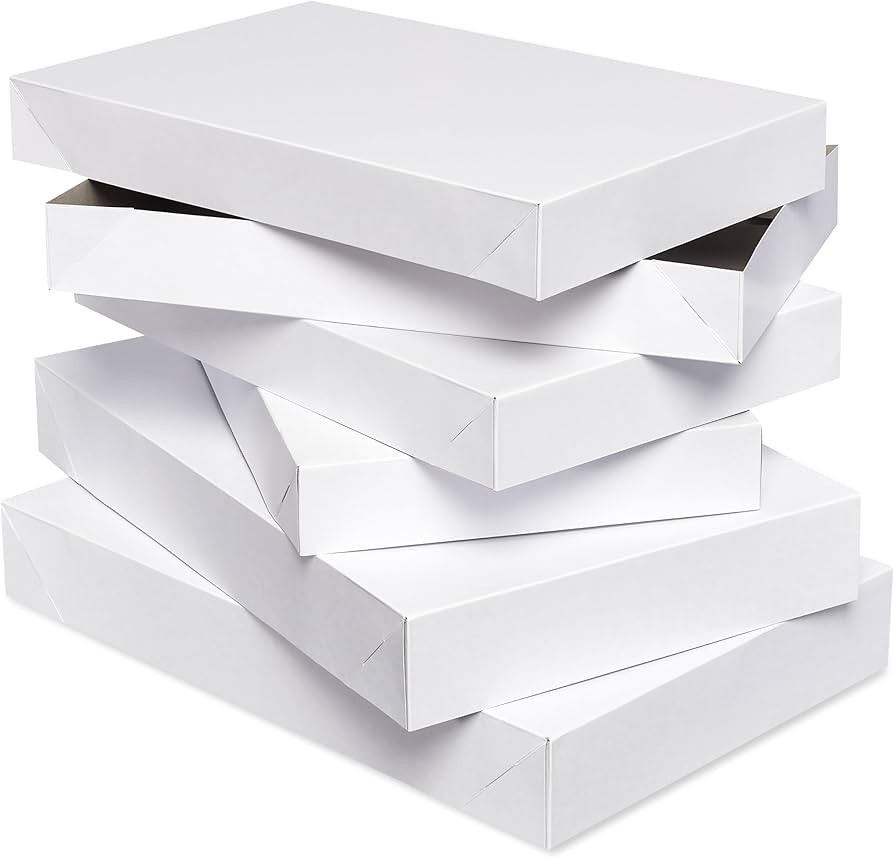 American Greetings White Gift Boxes with Lids for Christmas and All Holidays (5 Boxes, 3 Medium, ... | Amazon (US)