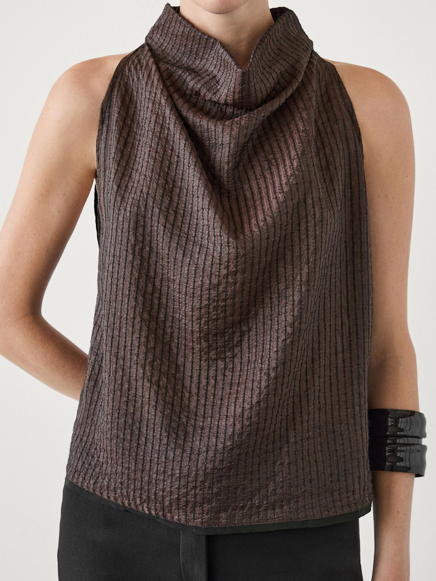 Draped neck halter top | Massimo Dutti UK