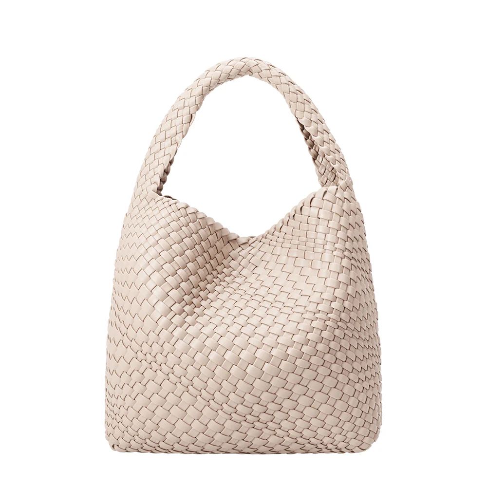 Johanna Ivory Large Recycled Vegan Shoulder Bag | Melie Bianco