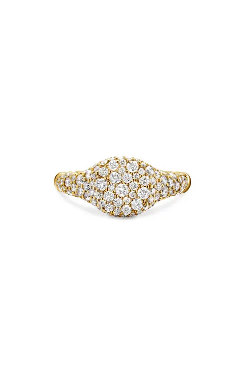 David Yurman Petite Pavé Pinky Ring in 18K Gold in 18K Yellow Gold at Nordstrom, Size 3.5 | Nordstrom