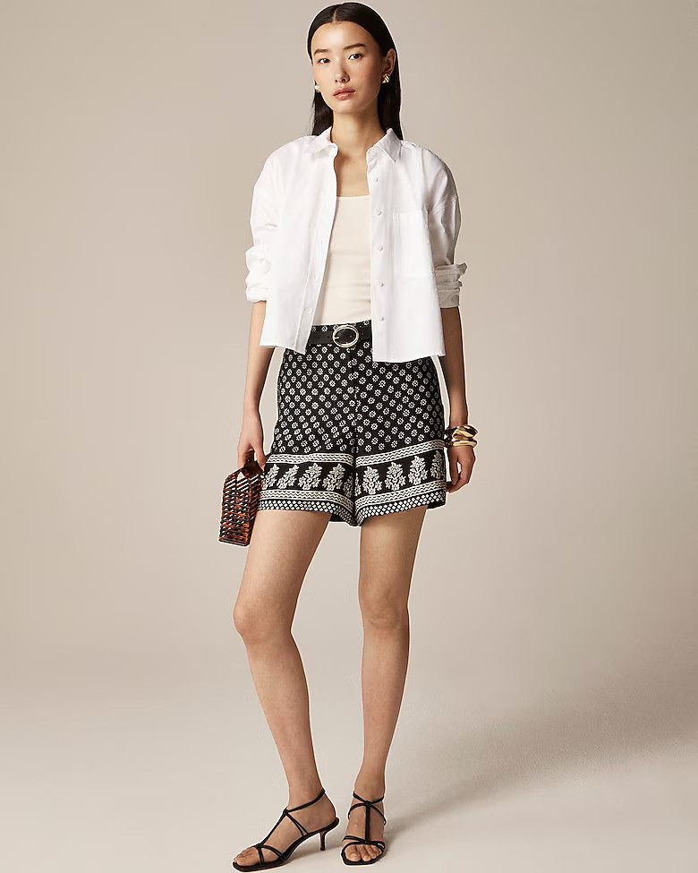 6" Harbor short in block print | J. Crew US