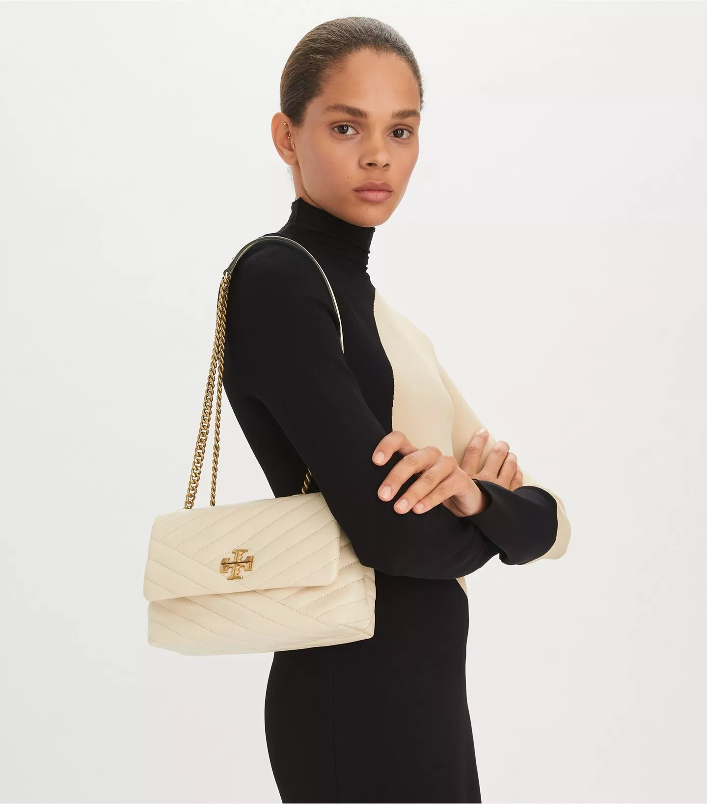 Small Kira Chevron Convertible Shoulder Bag : Women's Designer Shoulder Bags