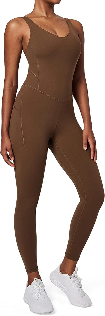 IUGA One Piece Jumpsuits for Women Tummy Control Athletic Romper Workout Bodycon Jumpsuit With Bu... | Amazon (US)