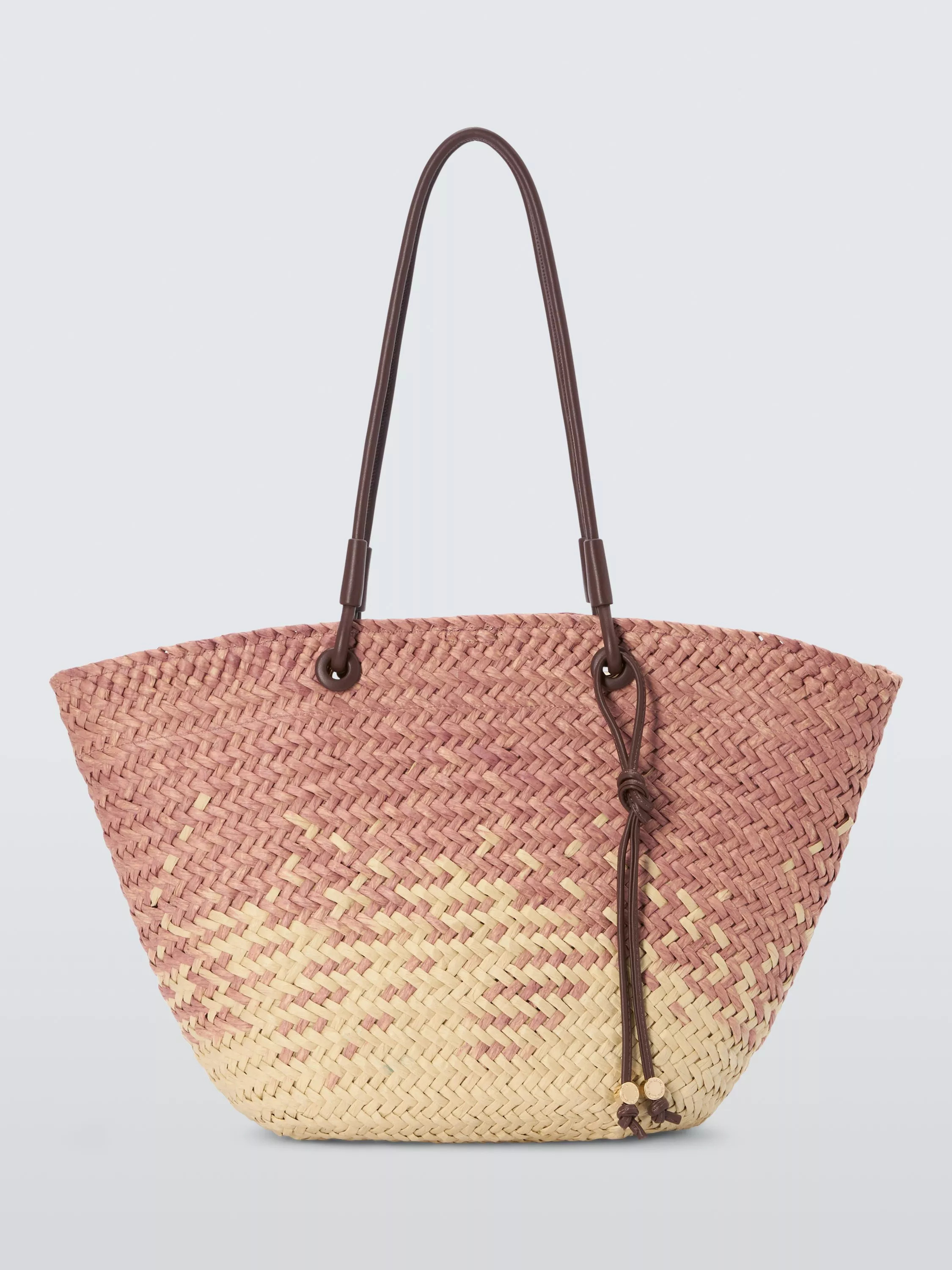 John LewisRaffia Ombre Tote Bag, Natural/Brown | John Lewis (UK)