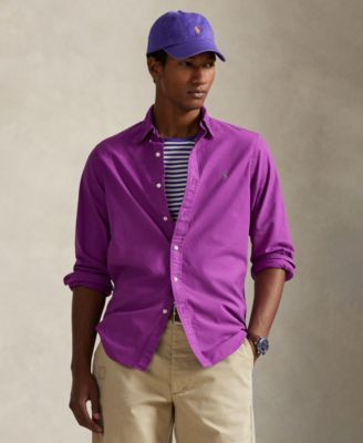 Men's Garment-Dyed Oxford Shirt | Macy's