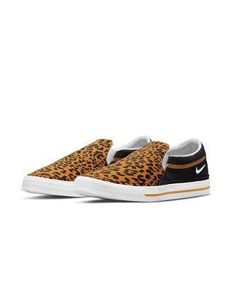 Nike Women's Court Legacy Leopard Slip-On Casual Sneakers from Finish Line & Reviews - Finish Lin... | Macys (US)