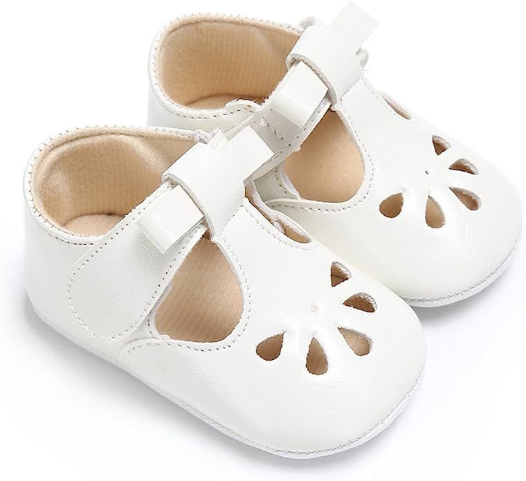 BENHERO Baby Girls Mary Jane Flats with Bowknot Non-Slip Toddler First Walkers Princess Dress Sho... | Amazon (US)