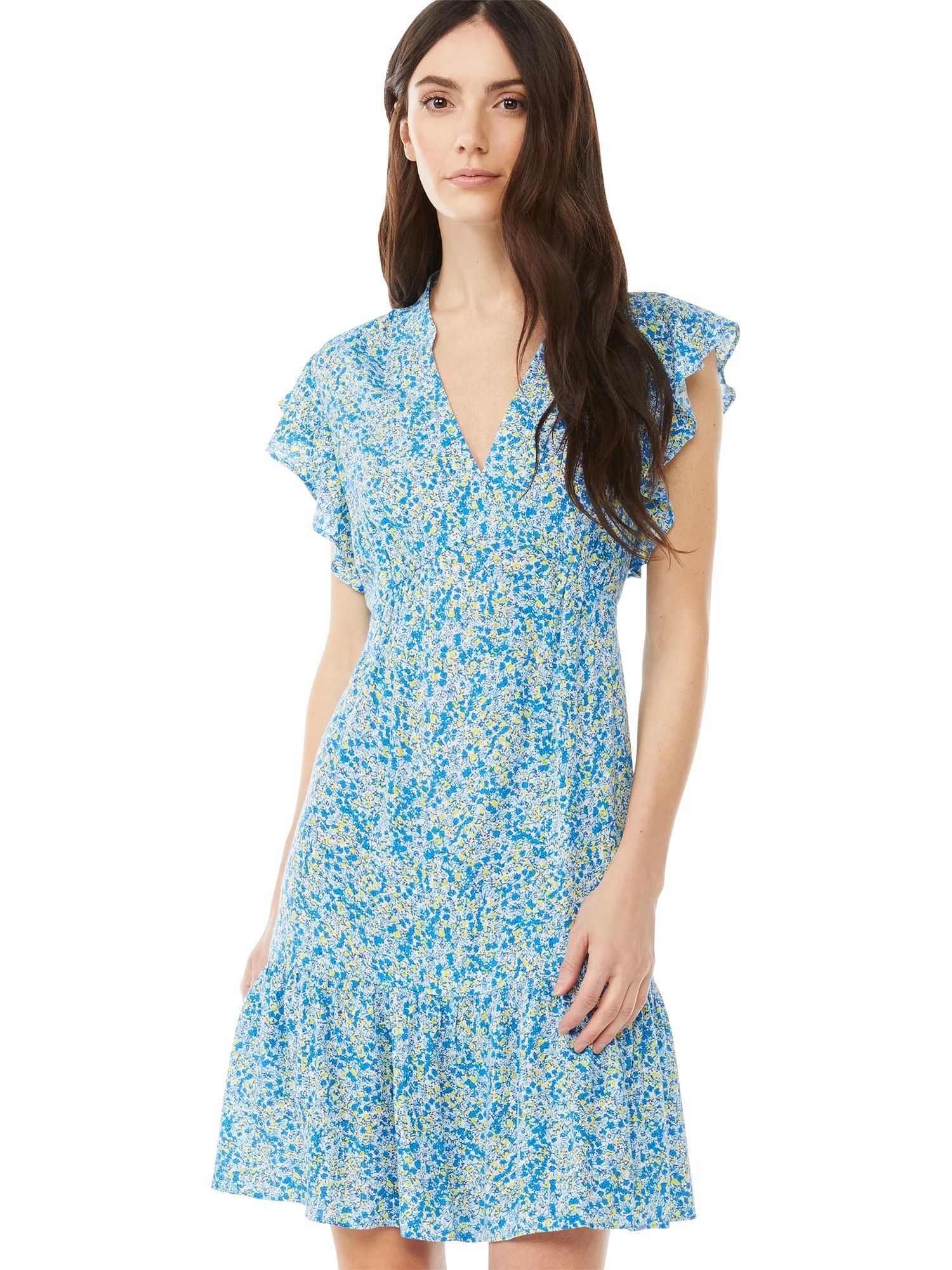 Scoop Women's Floral Mini Dress | Walmart (US)