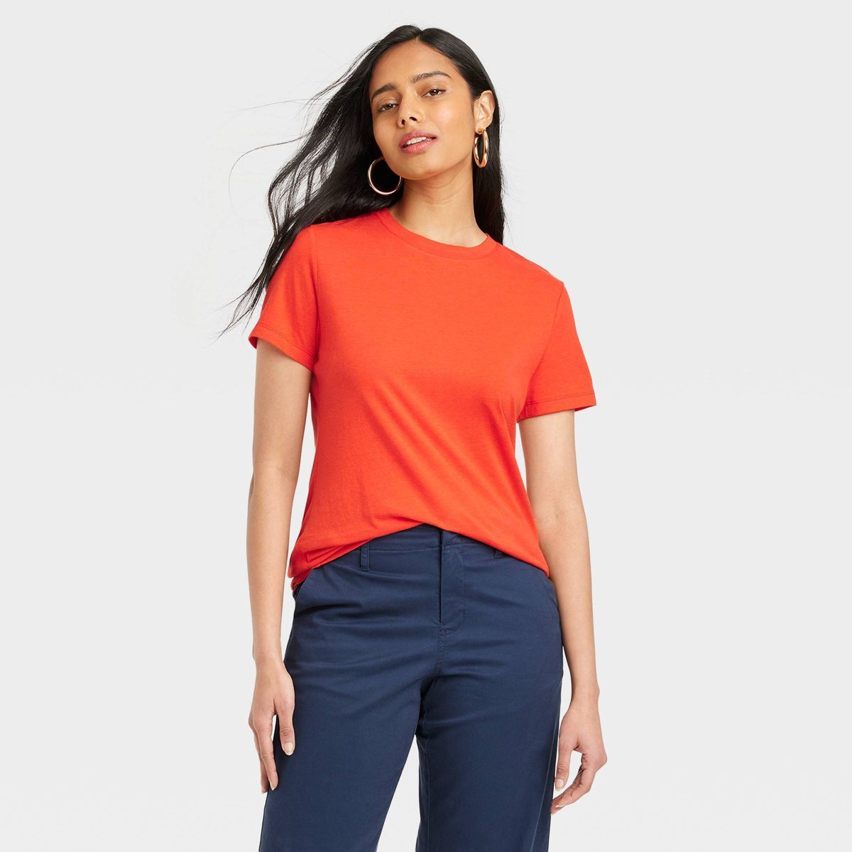 Women's Short Sleeve T-Shirt - A New Day™ Red XL | Target