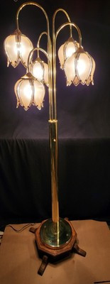 Vintage Lotus Flower Floor Lamp by Anthony California Hollywood Regency | eBay US
