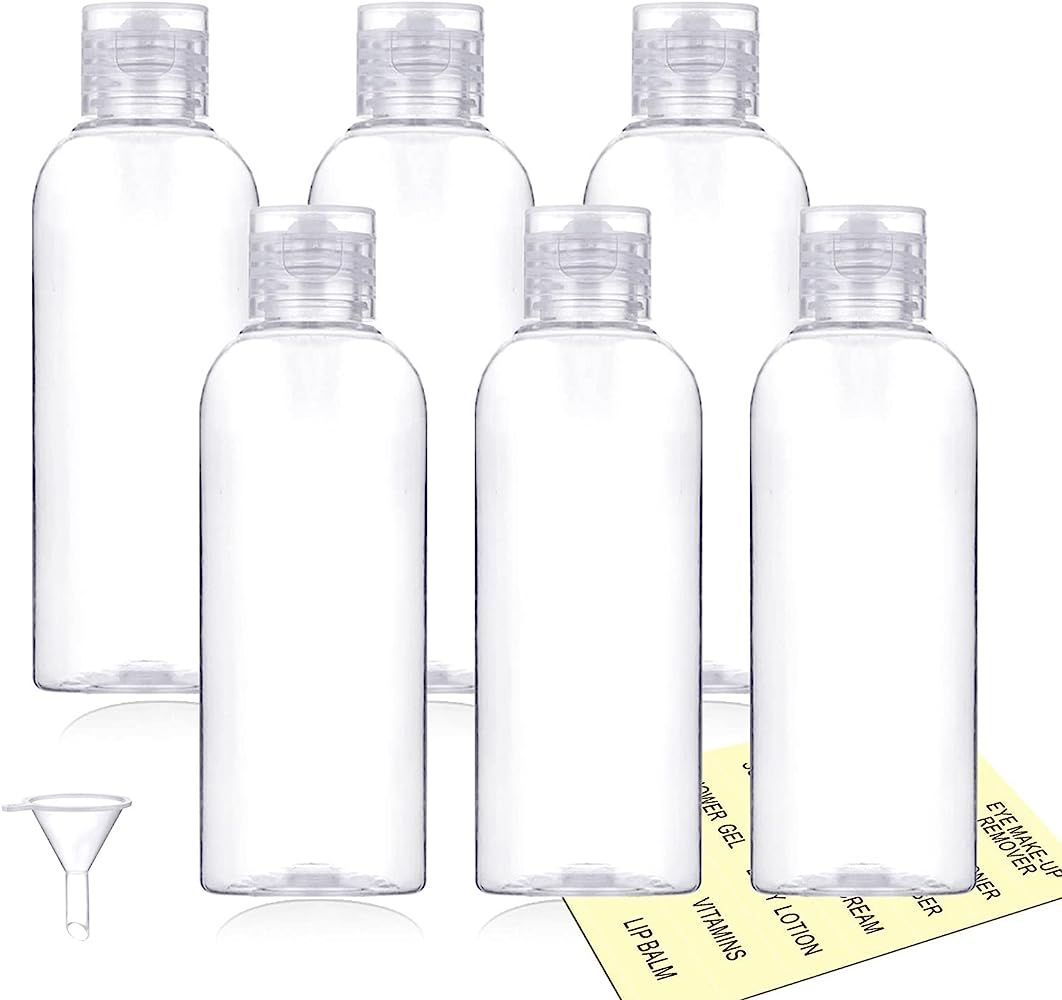 YICTEK Plastic Travel Bottles,100ml/3.4oz Empty Small Squeeze Bottle Containers for Toiletries Wi... | Amazon (US)
