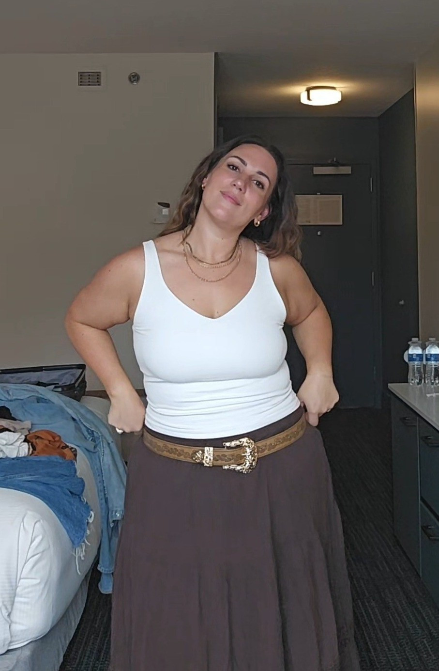 Maxi skirt season is alive and well! Aerie for the win with this light weight linen maxi skirt. This cropped white tank is perfect for the nights you don't want to wear a bra! Wearing XL in the skirt and XL in the top.

#LTKSummerEdit #LTKSeasonal #LTKU