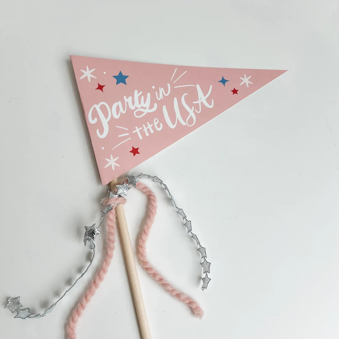4th of July Party Printable, Fourth of July Pennant Flag, 4th of July Decor, USA Party Decor, Par... | Etsy (US)