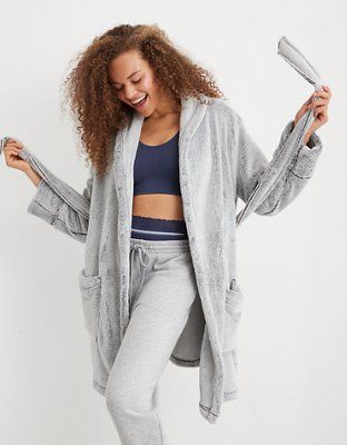 Aerie Sherpa Robe | American Eagle Outfitters (US & CA)