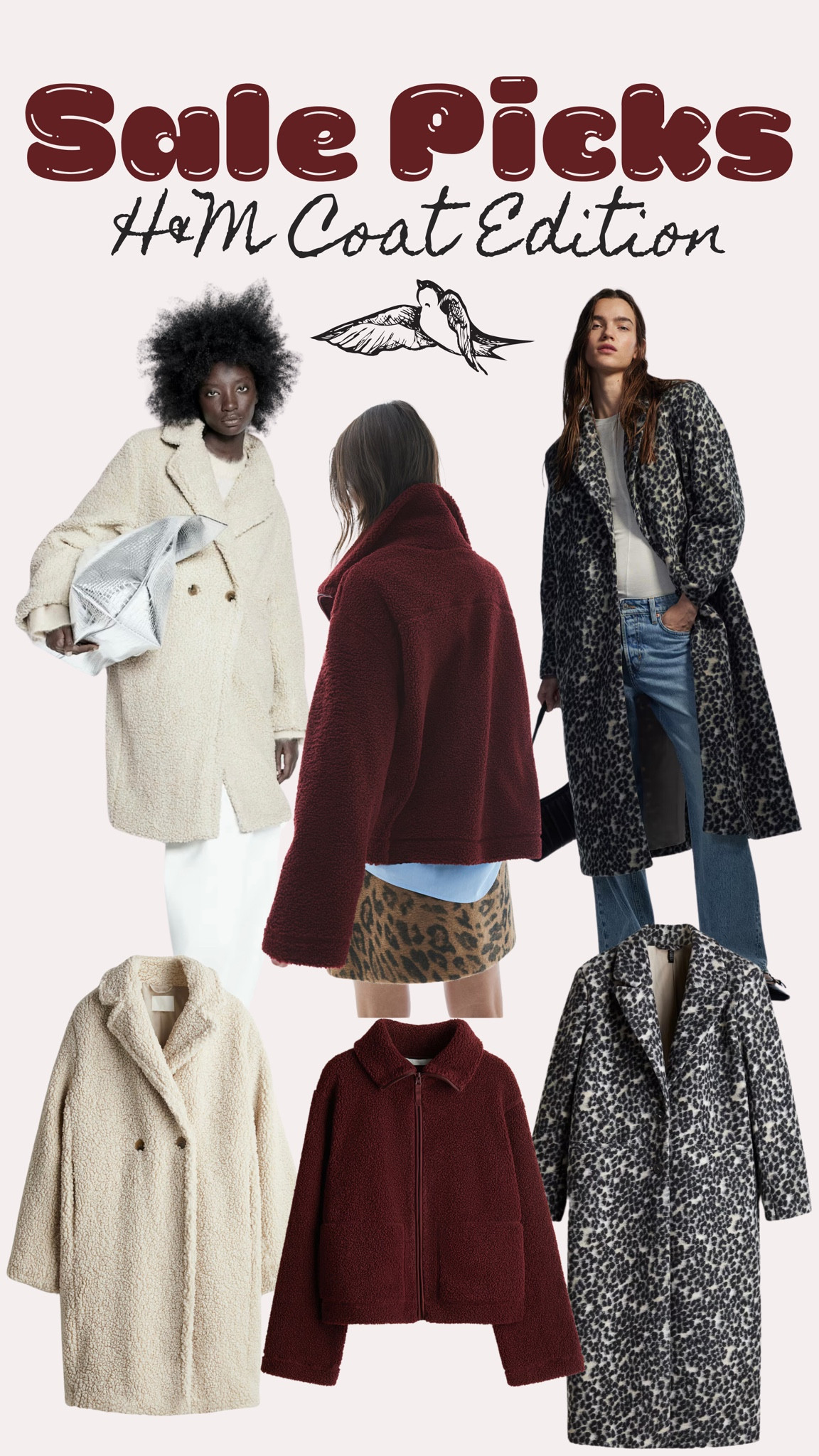 H&M Coats, H&M Sale, Leopard Print Coat, Burgundy Teddy Jacket, Teddy Jacket, Cream Teddy Coat

#LTKSaleAlert #LTKSeasonal #LTKFindsUnder100