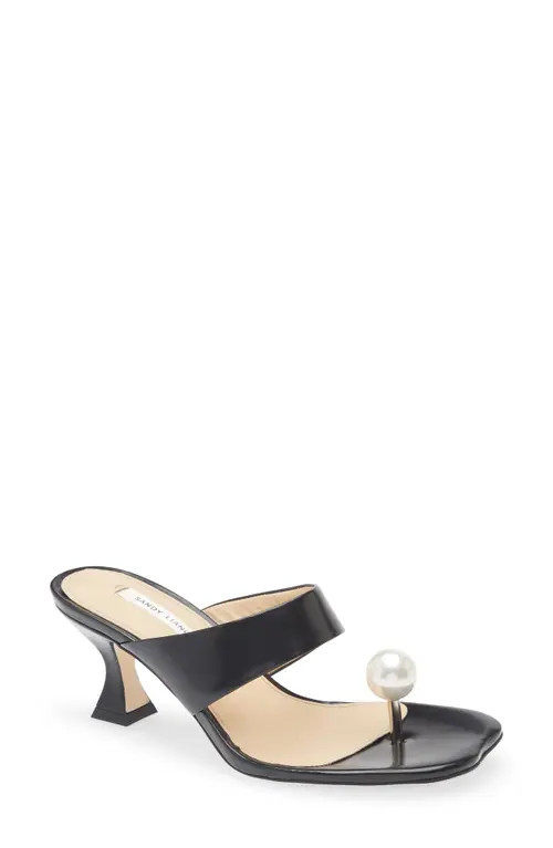 Sandy Liang Pearl Slide Sandal in Black at Nordstrom, Size 5.5Us | Nordstrom
