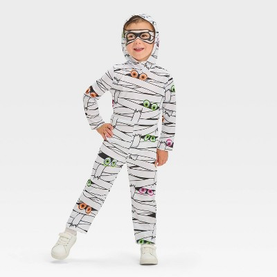 Toddler Blacklight Responsive Neon Eyes Mummy Halloween Costume Jumpsuit - Hyde & EEK! Boutique... | Target
