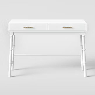 Oslari Wood Writing Desk with Drawers White - Opalhouse™ | Target