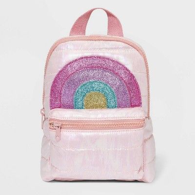 Toddler Girls' Quilted Puffer Backpack - Cat & Jack™ Pink | Target