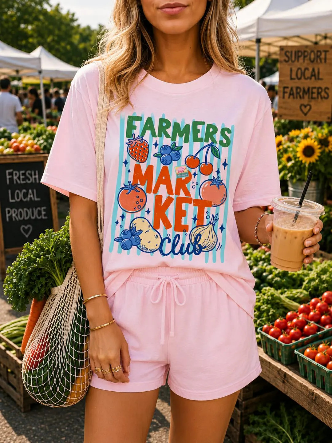 Farmers Market Club Shirt, Fresh Produce Graphic Tee, Support Local Farmers Summer Style - Etsy | Etsy (Global)