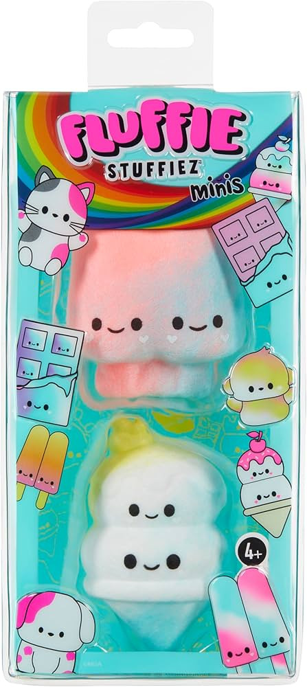 Fluffie Stuffiez Popsicle & Ice Cream Cone Minis Collectible Feature Plush - Surprise Reveal Unbo... | Amazon (US)