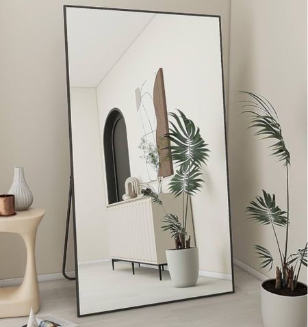 Koonmi 71"x31" Floor Mirror Full Length, Bedroom Floor Body Mirror with Stand, Large Black Mirror, Leaning, Standing or Hanging Horizontally/Vertically
 


#LTKhome