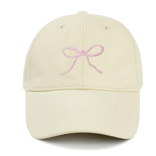 Cute Baseball Caps for Women Stylish Y2K Bow Hat Fashionable Headwear for Summer Outdoor Activities Beige | Amazon (US)