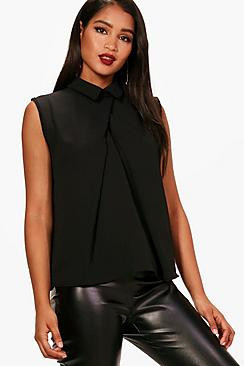 Sleeveless Chiffon Blouse | Boohoo.com (US & CA)