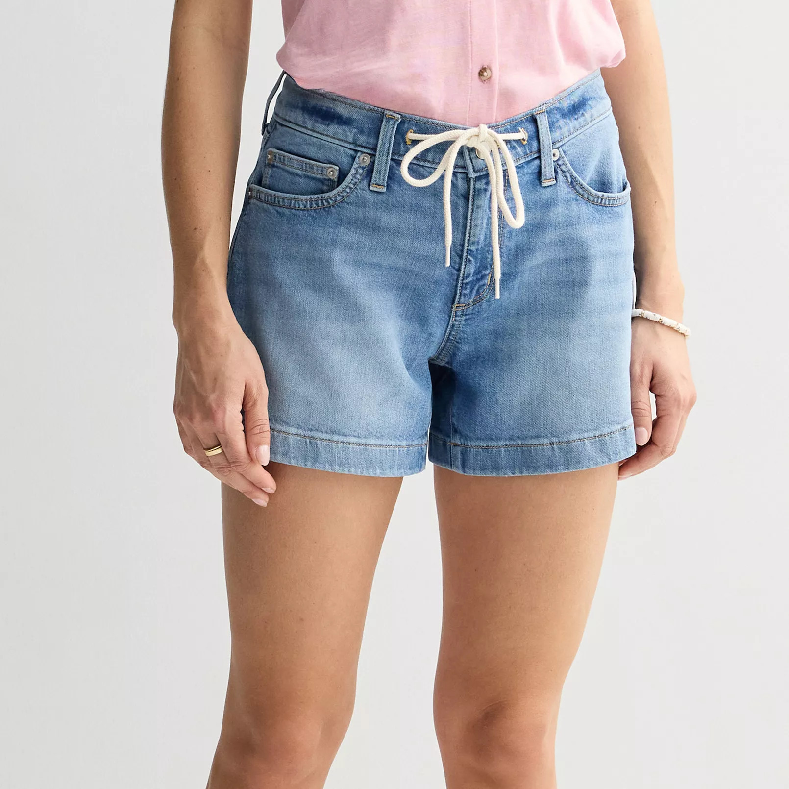 Women's Sonoma Goods For Life® Mid Rise Tie Waist Shorts | Kohl's