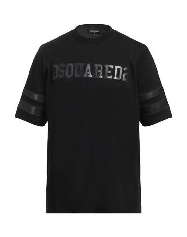 Dsquared2 Man T-shirt Black Size XS Cotton, Polyester, Polyurethane | YOOX (US)