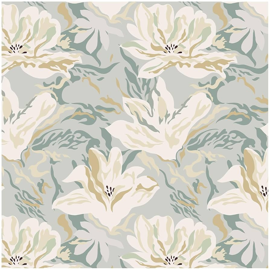 Floral Peel and Stick Wallpaper Boho 17.3"×78.8" Flower Wallpapers Removable Self Adhesive Wallp... | Amazon (US)
