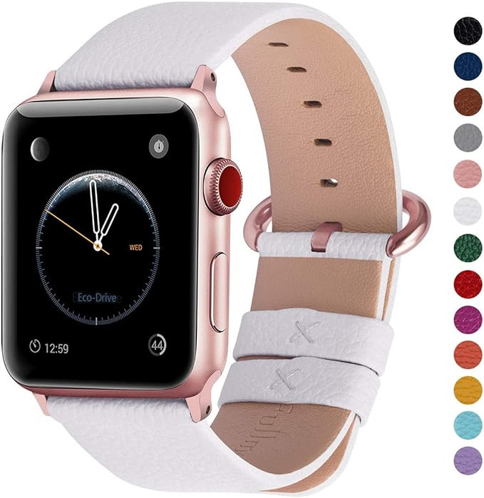 Fullmosa Compatible Apple Watch Band 42mm 44mm 40mm 38mm Leather Compatible iWatch Band/Strap Com... | Amazon (US)