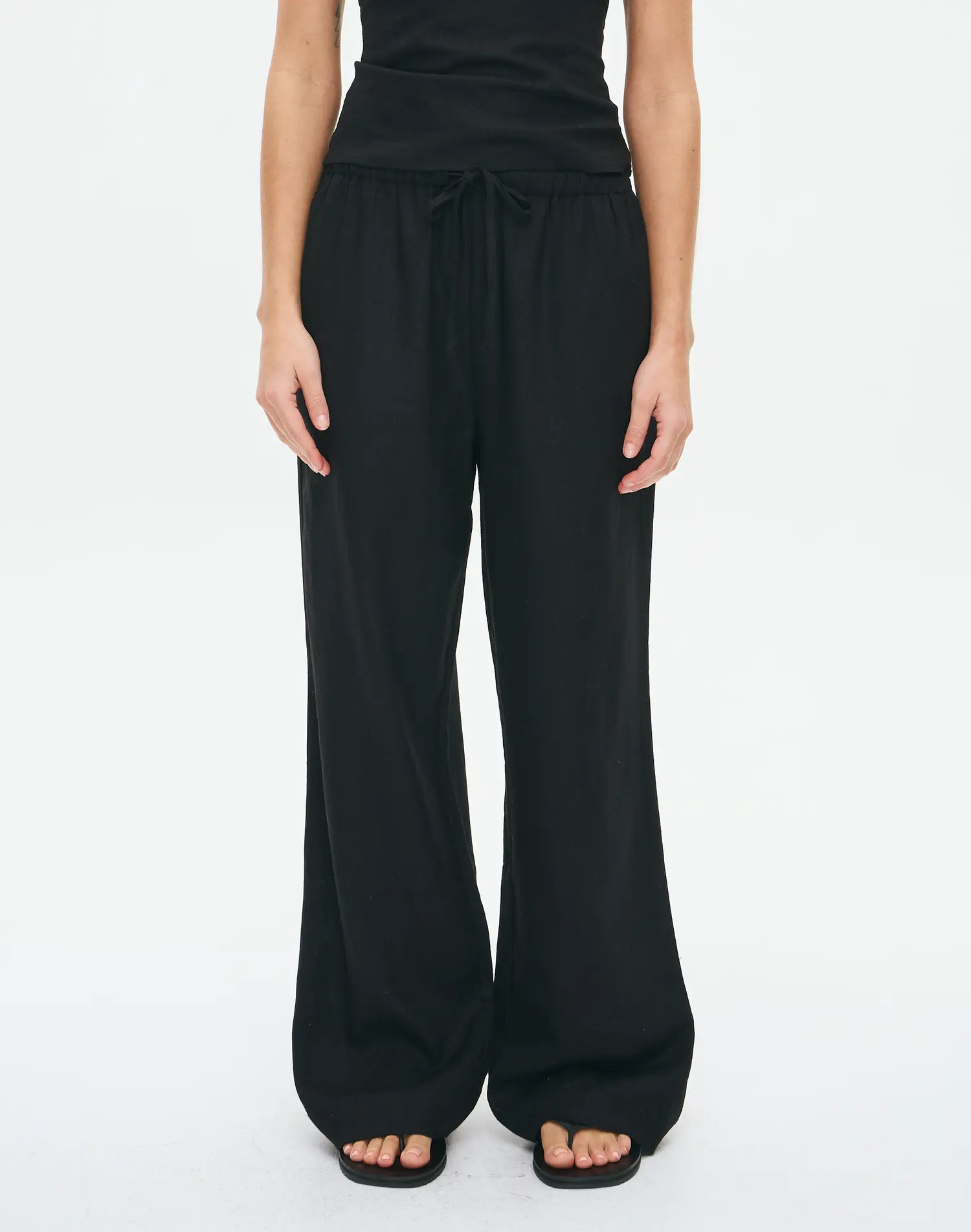 Tie Waist Linen Blend Pant | Glassons (Australia)