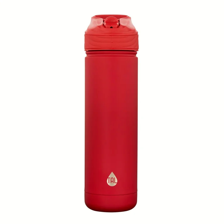 TAL Stainless Steel Ranger Water Bottle with Easy Sip Straw 26 fl oz, Red | Walmart (US)