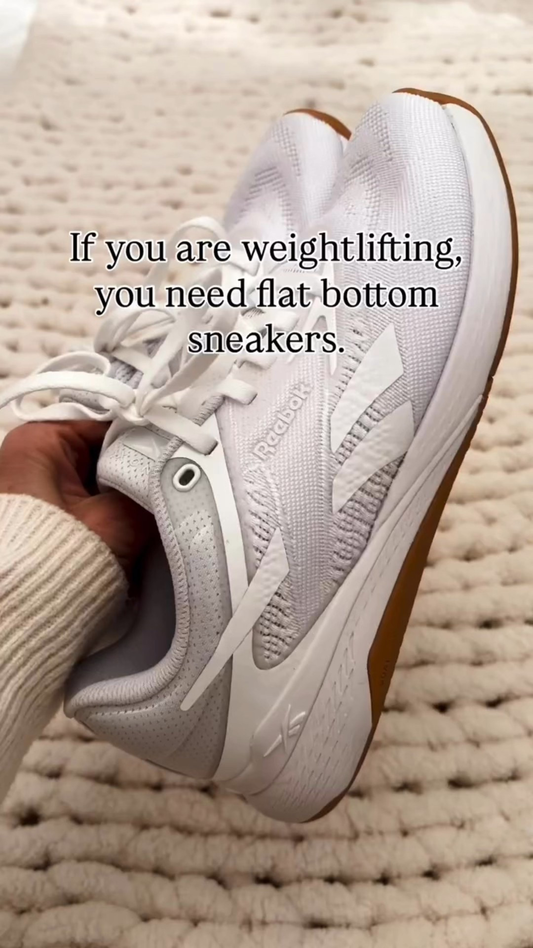 Weightlifting sneakers.  So apparently running sneakers are too flexible and cushioned for weight training.  Instead you should have a flat bottom sneakers.  I did my research and these came highly recommended plus you can get a teacher/first responder discount!  


#LTKfitnessgoals