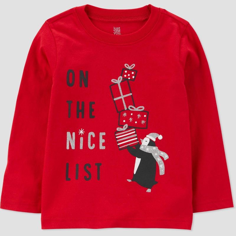Carter's Just One You®️ Toddler 'Nice List' T- shirt - Red | Target