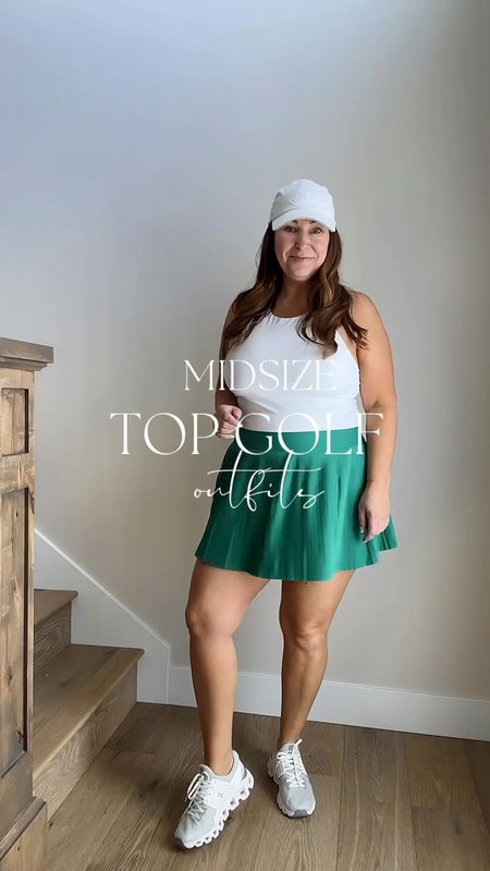 Summer outfit for golf, pickle ball, tennis or just being outside in the heat! Wearing 14 in skirt, and large in dress but need XL 

#LTKOver40 #LTKActive #LTKVideo