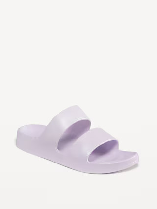 Double-Strap Slide Sandals for Girls (Partially Plant-Based) | Old Navy (US)