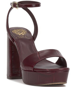 Vince Camuto Pendry Croco Embossed Leather Platform High Heel Dress Sandals | Dillard's | Dillard's