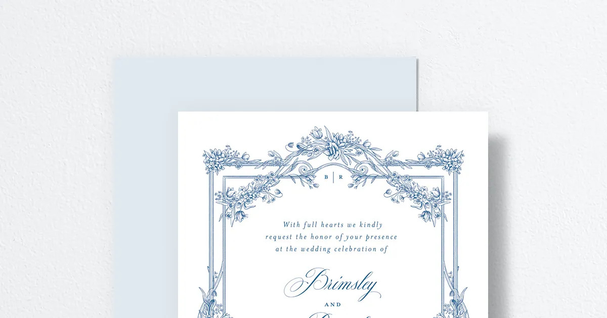 Monogram Branches Wedding Invitations | The Knot 