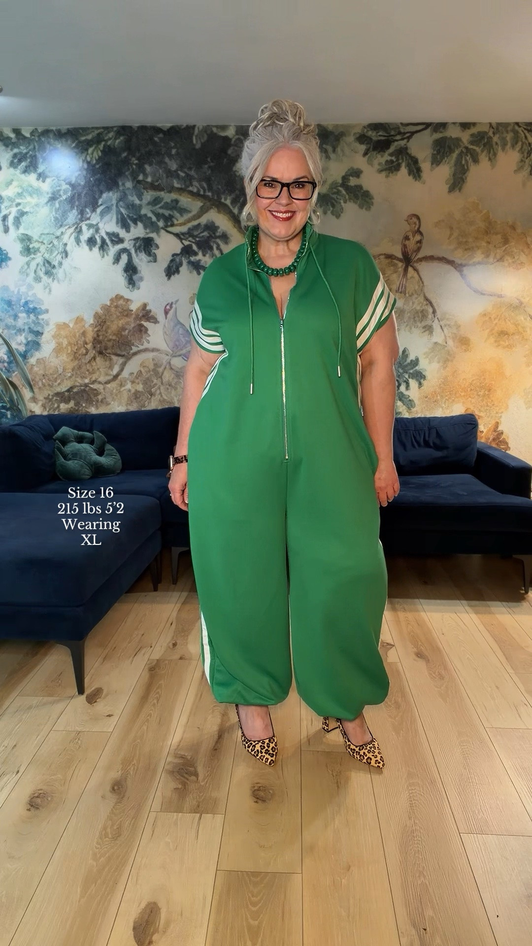 It’s just so fun!!!🤩 Love dressing up a sporty casual look💚 Size 16 Wearing XL. 
#Over50Style #dopaminedressing #over50fashion #ootd #summeroutfits