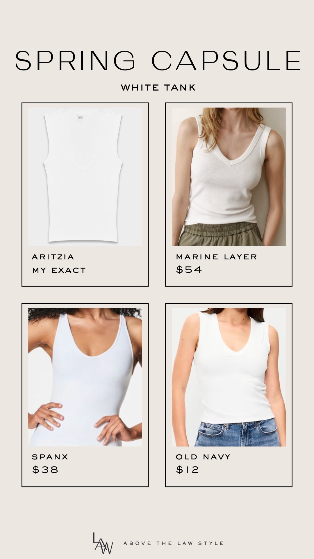 Spring Capsule: White Tank

#LTKSeasonal #LTKOver40