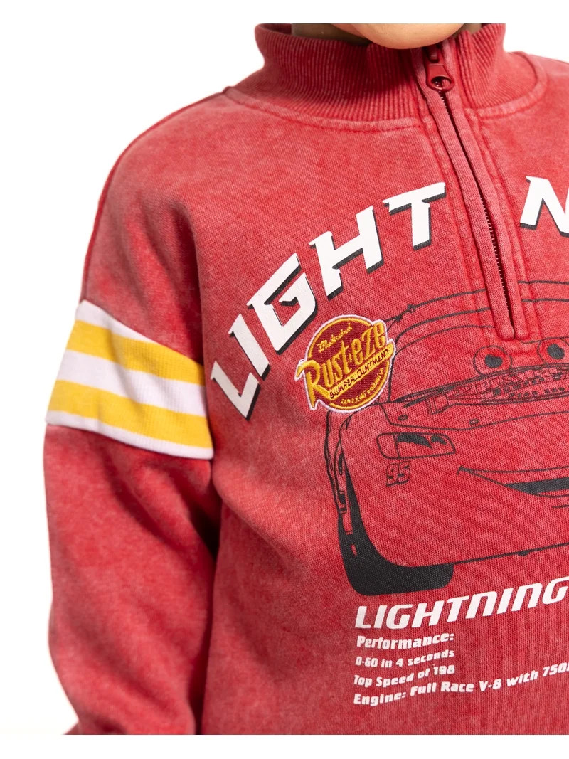 Pixar Cars Toddler Boys Quarter Zip Pullover and Pants Set, 2-Piece, Sizes 12M-5T | Walmart (US)