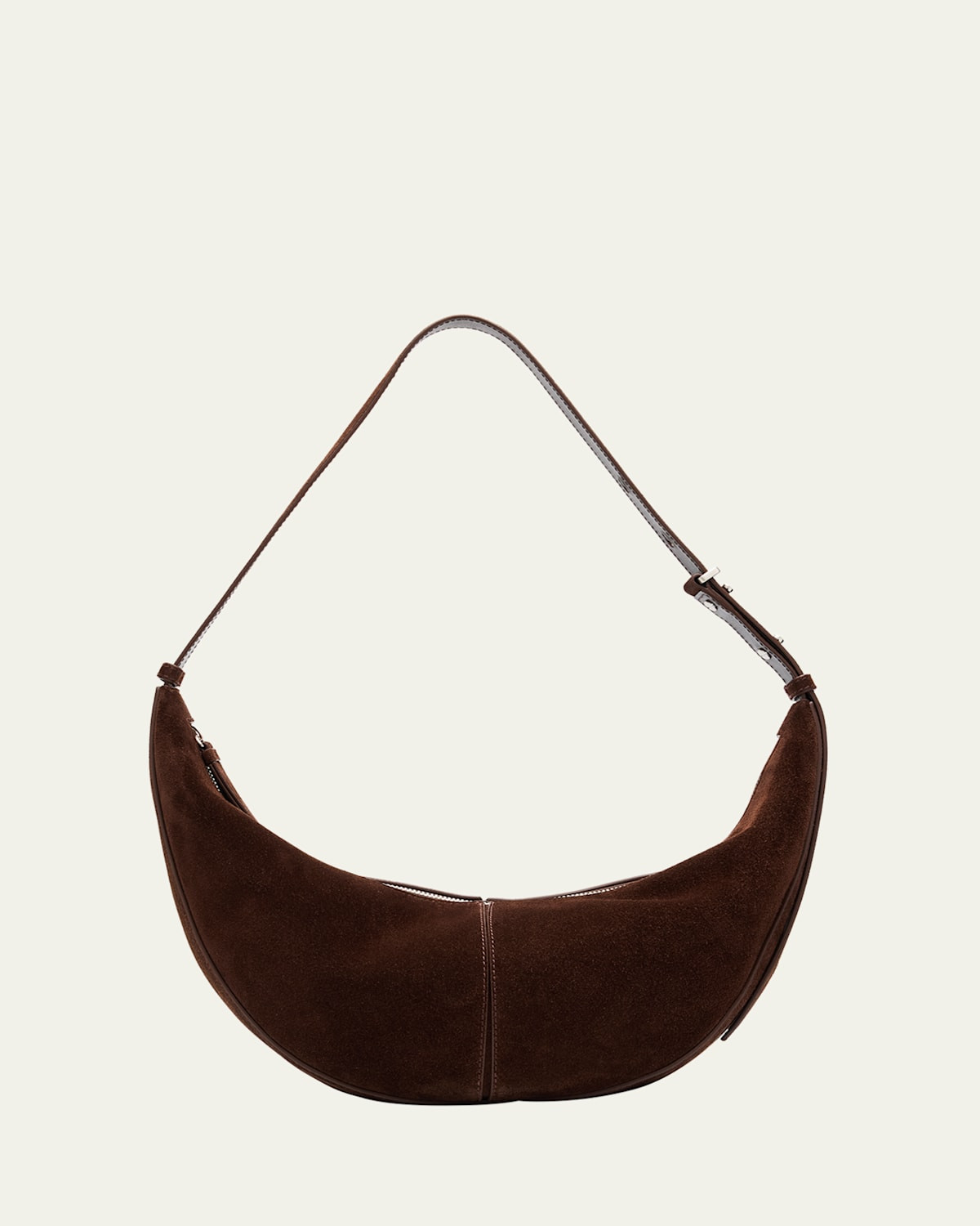 Slide Zip Suede Shoulder Bag | Bergdorf Goodman