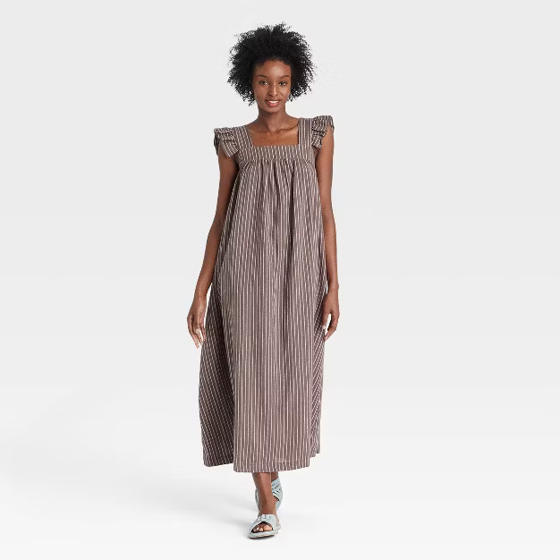 Women's Short Ruffle Sleeve A-Line Dress - A New Day™ | Target