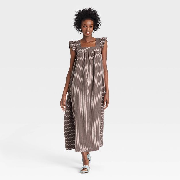 Women's Short Ruffle Sleeve A-Line Dress - A New Day™ | Target