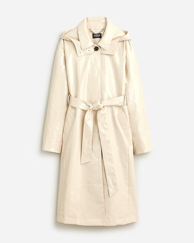 Collection trench coat in laminated linen blend | J.Crew US